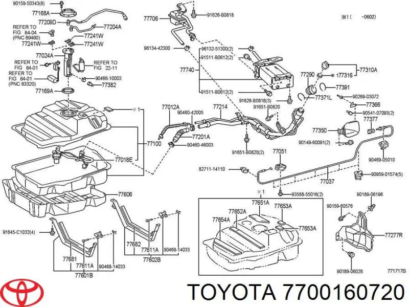 Б/бак Toyota 7700160720 ціна, від 300.83 USD