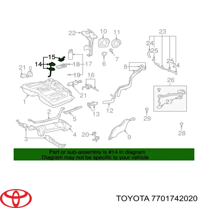  Toyota 7701742020 ціна, від 215.00 USD