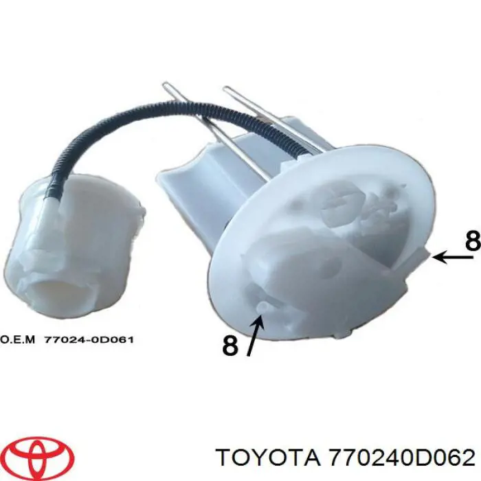 Фільтр тонкого очищення палива Toyota 770240D062 ціна, від 9.21 USD
