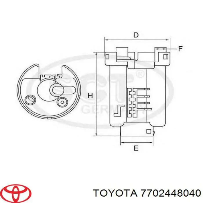 Фільтр палива на Lexus RX 330/350 U3