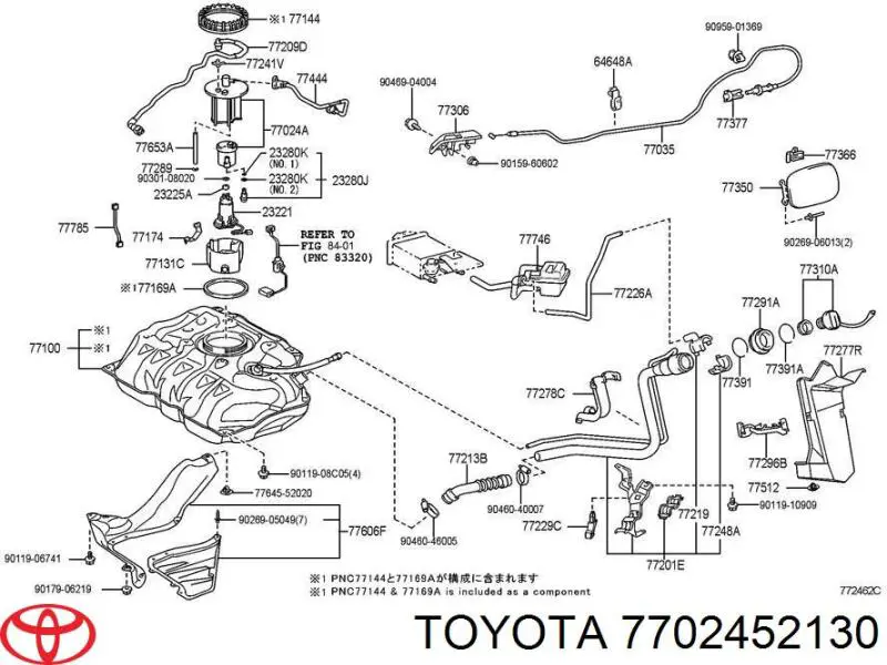 7702452130 Toyota Фільтр палива
