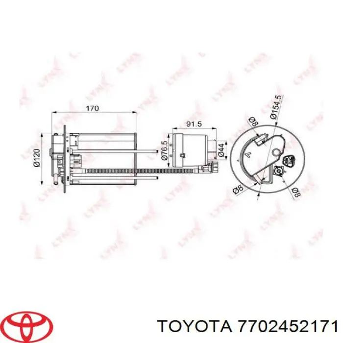 Купити 7702452171 Toyota Фільтр-відстійник палива грубої очистки
