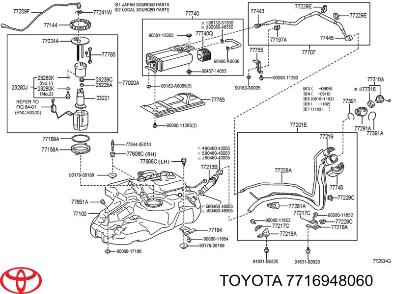 Прокладка корпусу паливного фільтра Toyota Highlander (U4) (Тойота Хайлендер)