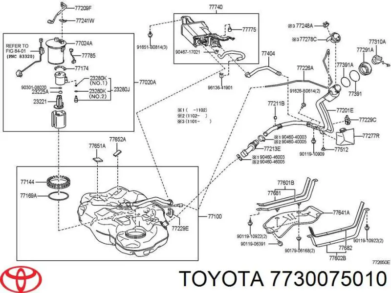 Пробка паливного бака Toyota 7730075010 ціна, від 7.60 USD