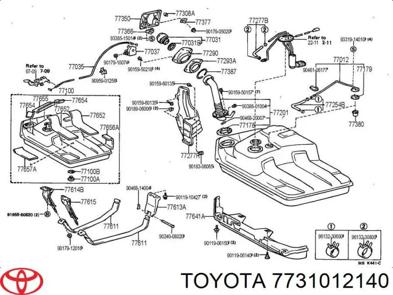 7731012140 Toyota Кришка / пробка бензобака