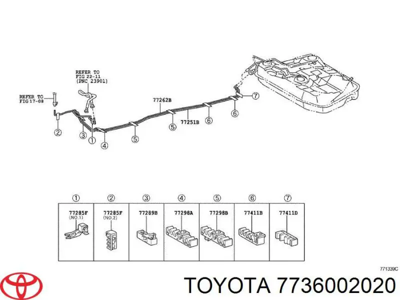Пружина люка паливного бака Toyota 7736002010 ціна, від 2.85 USD