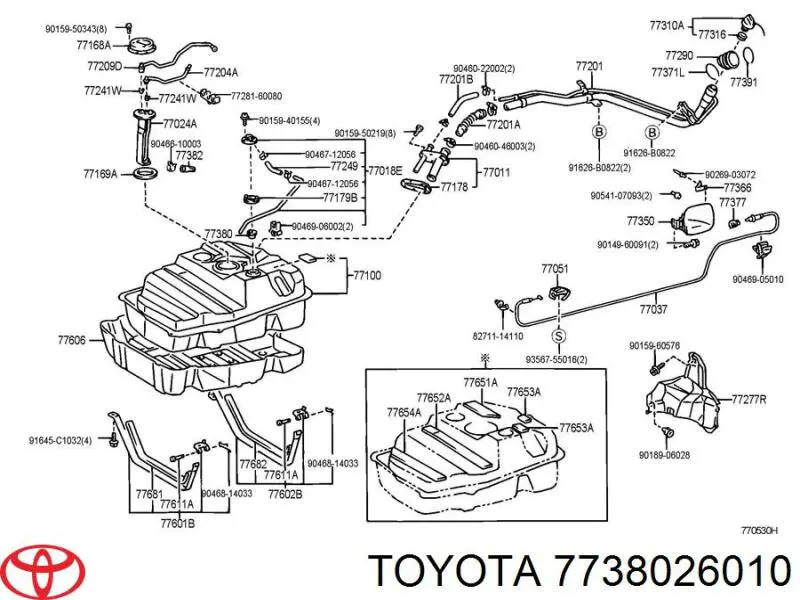  Toyota 7738026010 ціна, від 11.29 USD