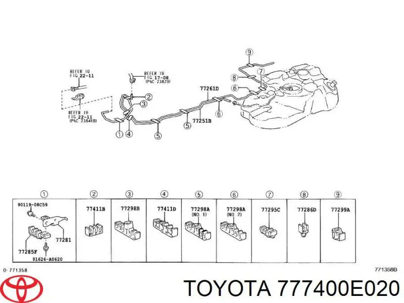 777400E020 Toyota 