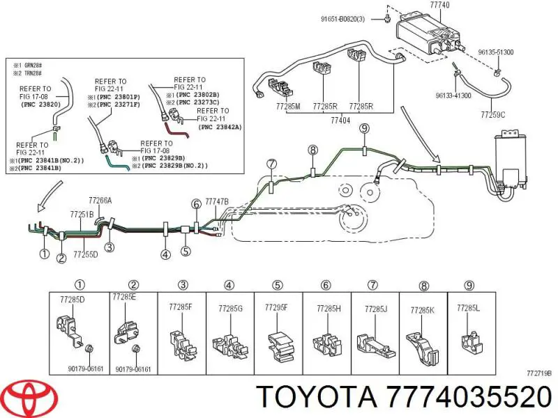 Купити 7774035520 Toyota Абсорбер парів