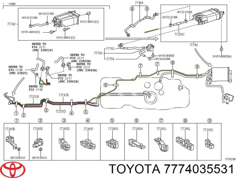 7774035531 Toyota помпа водяна, (насос охолодження)