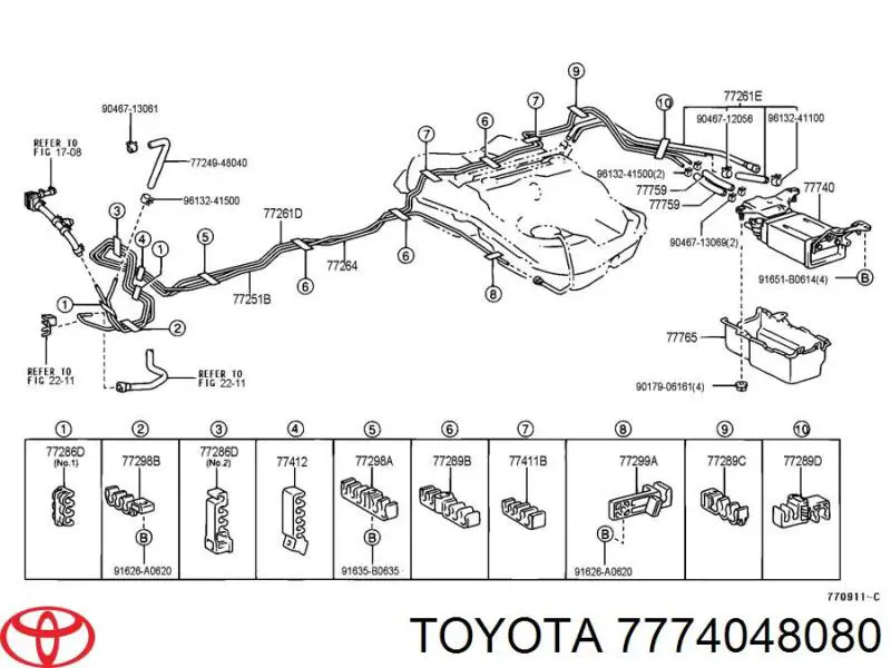  Toyota 7774048080 ціна, від 101.58 USD