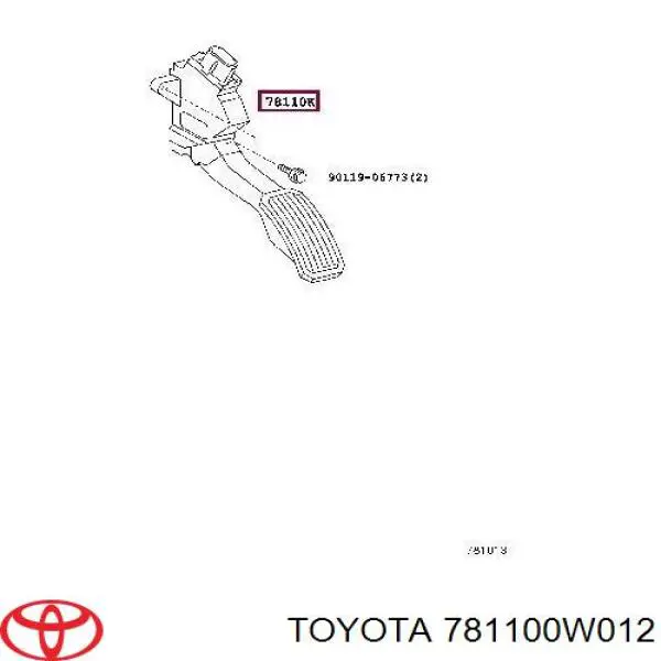 Купити 781100W012 Toyota Педаль газу