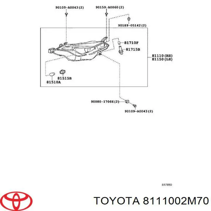 Купити FP7064R2T TYC Права блок фара