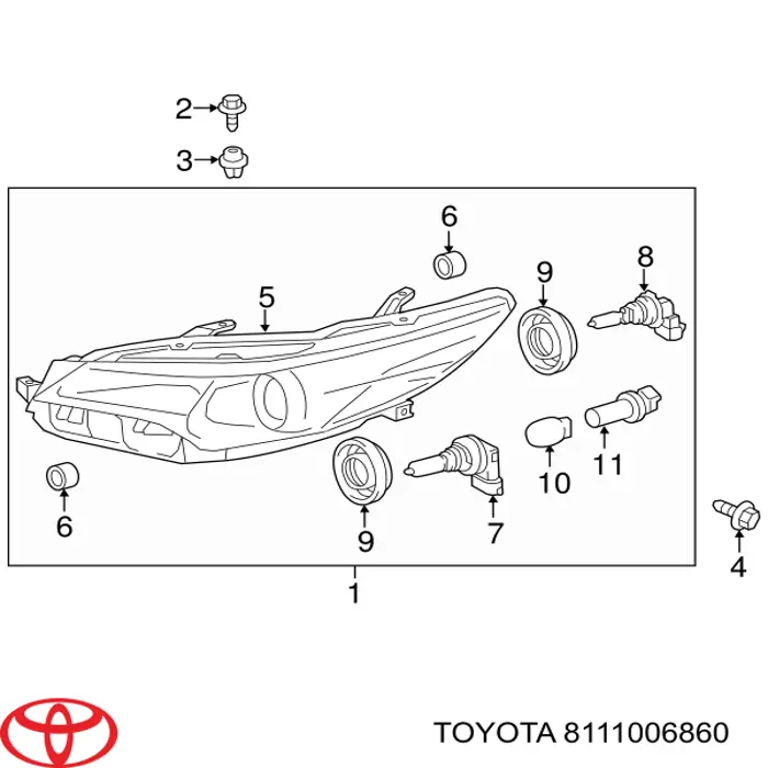 Купити Фара права Toyota Camry VII V50
