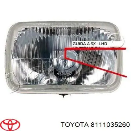 8111035260 Toyota Фара правая