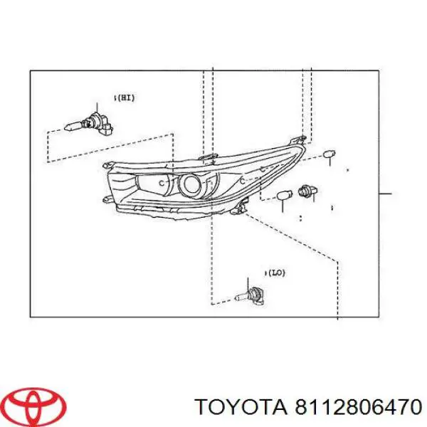 8112806470 Toyota Цоколь (патрон) лампочки покажчика поворотів
