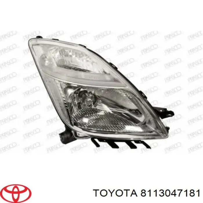 Купити 8113047181 Toyota Права блок фара