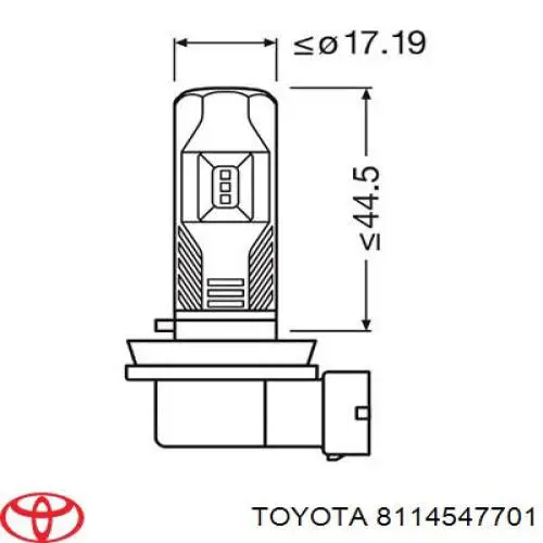 Основна фара - вставка Toyota 8114547701 ціна, від 633.46 USD