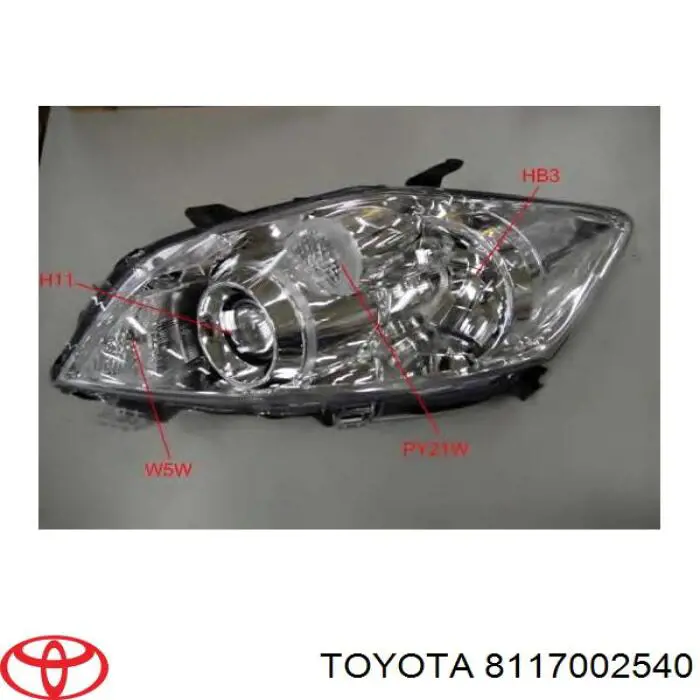 Купити 8117002540 Toyota Основна фара в зборі ліва