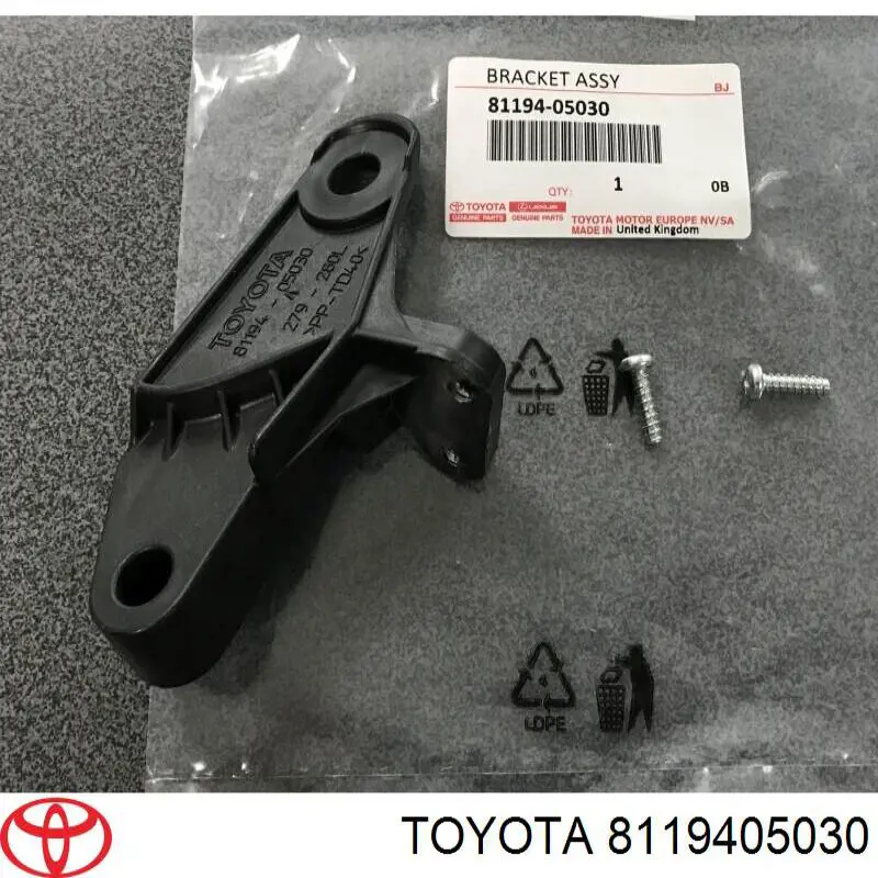 8119405030 Toyota Кріплення фари передньої, лівої