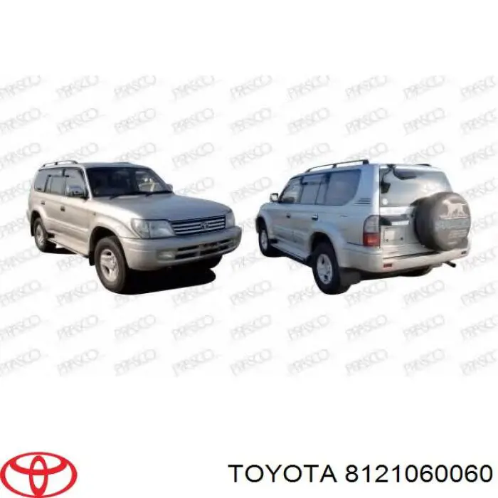 Фара протитуманна, права на Toyota Land Cruiser (J9)