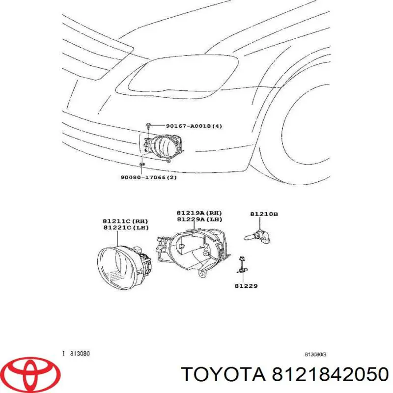  Кронштейн кріплення протитуманною фари, лівою Toyota RAV4 2