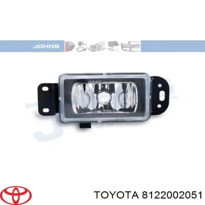 Туманка ліва Toyota 8122002051 ціна, від 39.73 USD
