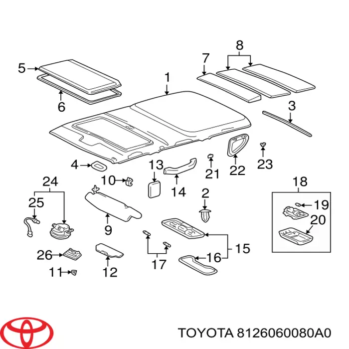 8126060080A0 Toyota 