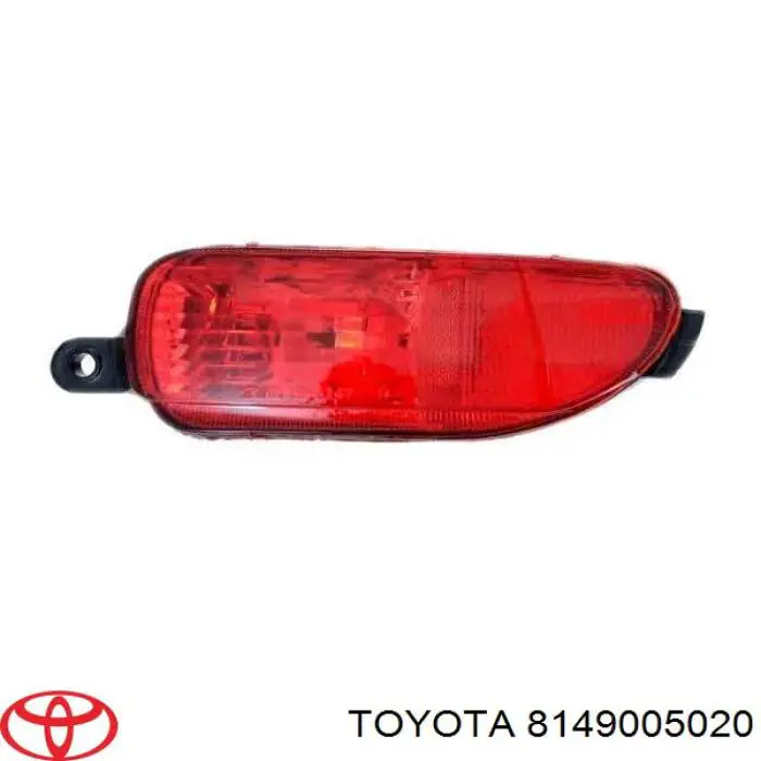 Катафот (відбивач) заднього бампера, лівий 8149005020 Toyota