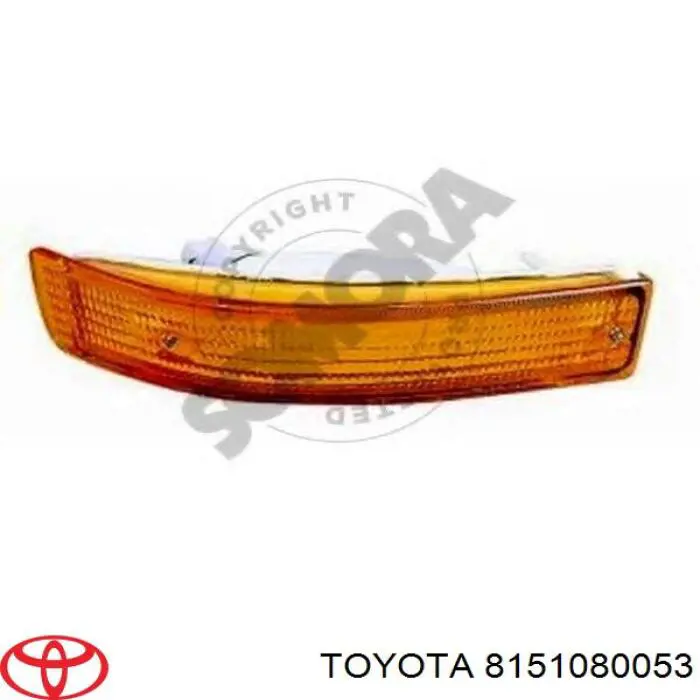 Правий покажчик повороту - лампа Toyota 8151080053 ціна, від 4.73 USD