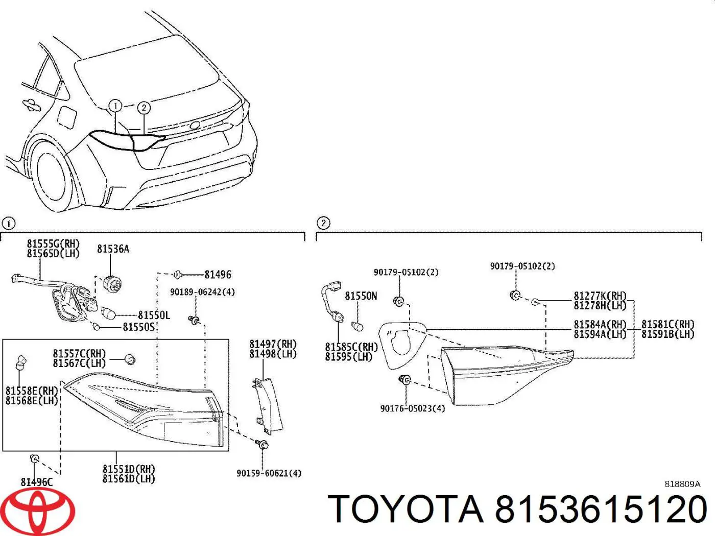 Toyota 8153615120 ціна, від 38.09 USD