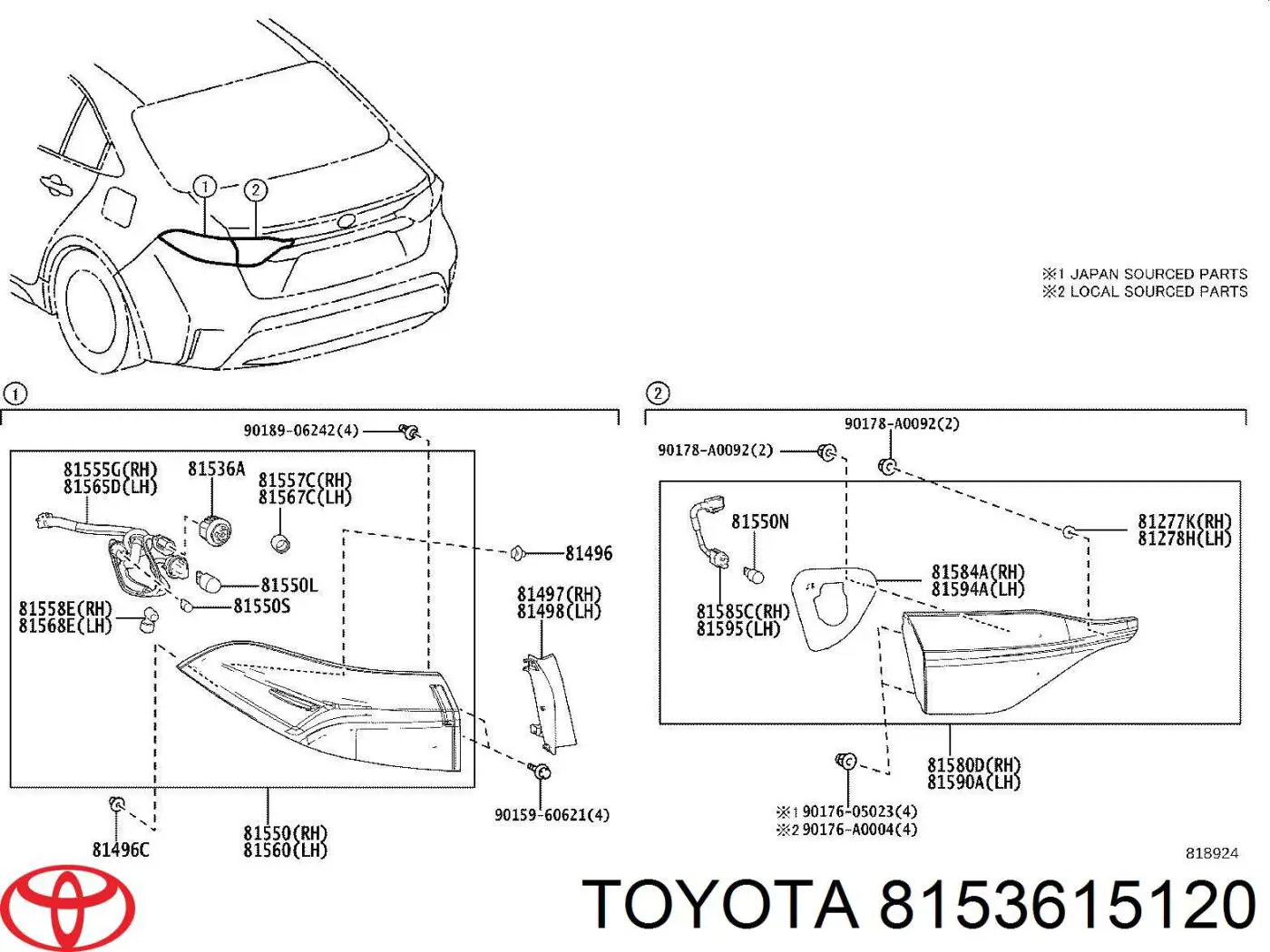  8153615120 Toyota