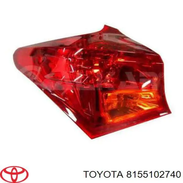 Ліхтар задній правий, зовнішній Toyota 8155102740 ціна, від 82.92 USD