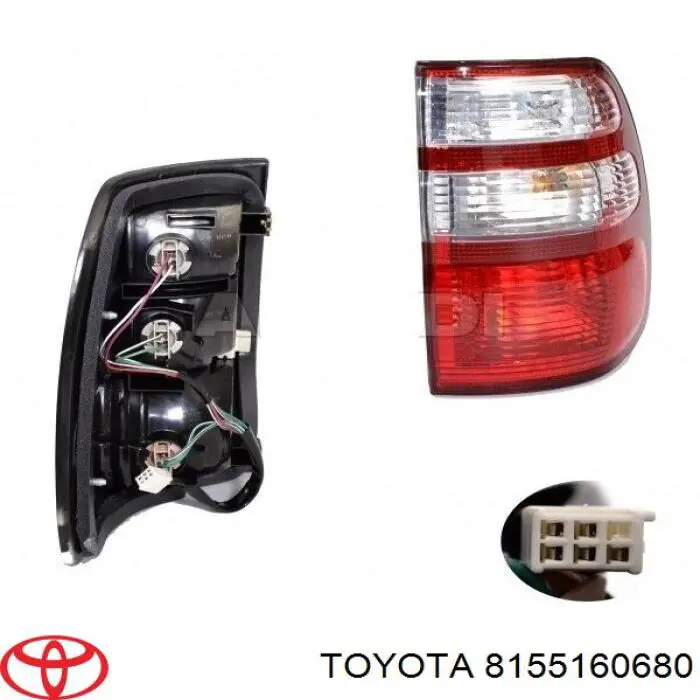 8155160680 Toyota Задній правий зовнішній ліхтар