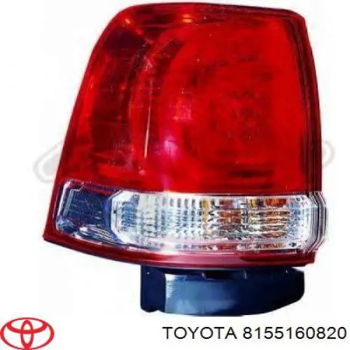 Купити 8155160820 Toyota Ліхтар задній правий, зовнішній