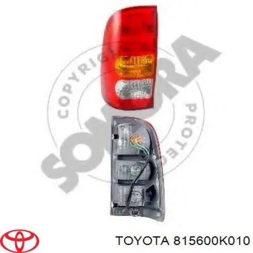 Ліхтар задній лівий Toyota 815600K010 ціна, від 33.26 USD