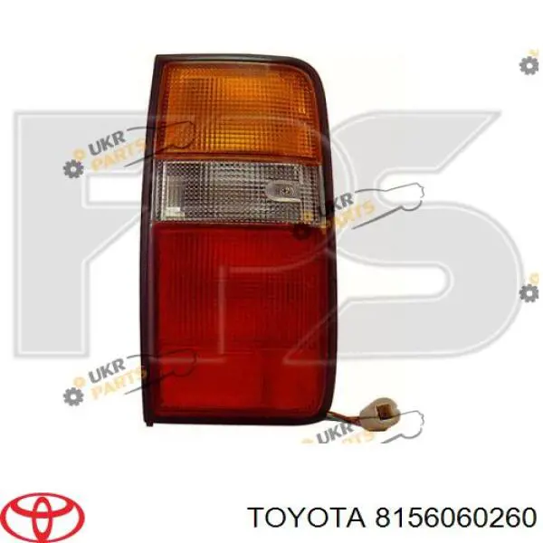 Скло заднього ліхтаря, лівого Toyota 8156160253 ціна, від 123.41 USD