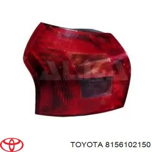 Ліхтар задній лівий Toyota 8156102150 ціна, від 51.34 USD