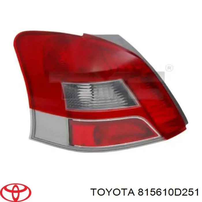Ліхтар задній лівий Toyota 815610D251 ціна, від 85.84 USD