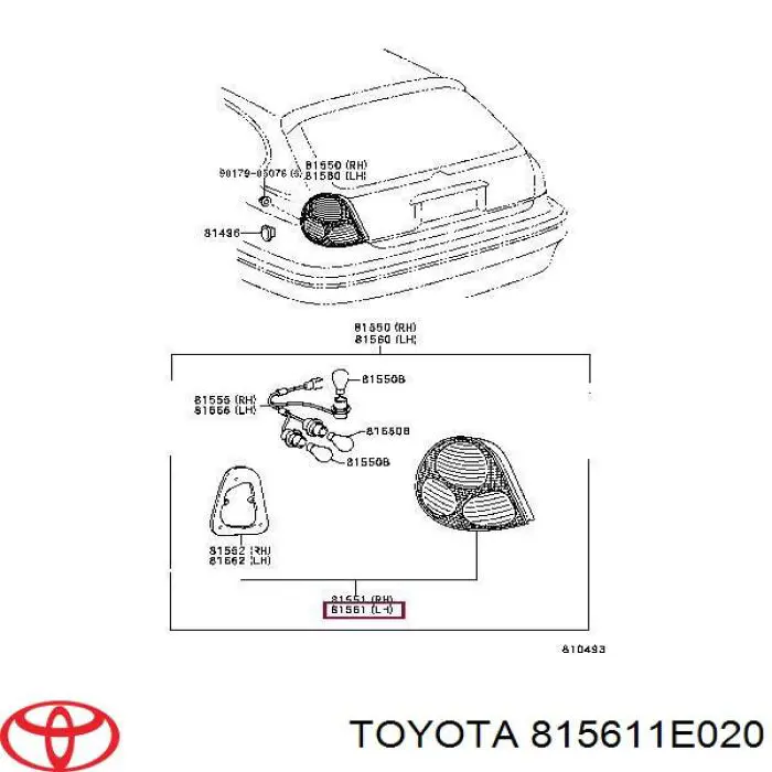 Ліхтар задній лівий Toyota Corolla (E11) (Тойота Королла)