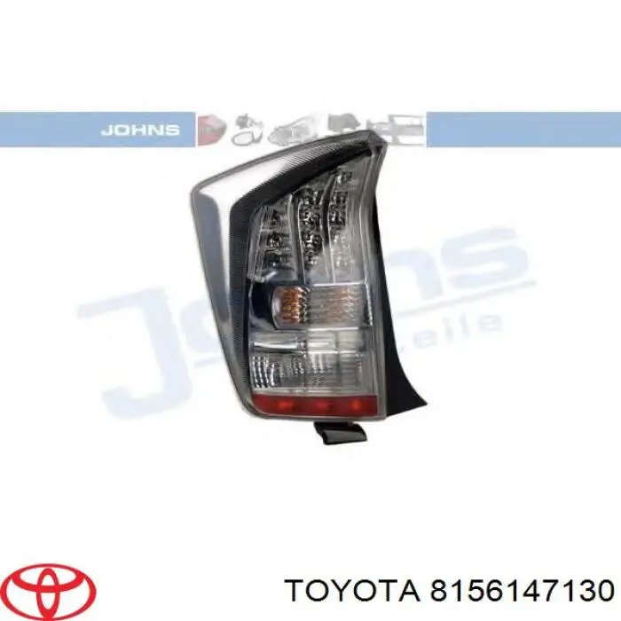 Ліхтар задній лівий Toyota 8156147130 ціна, від 129.36 USD