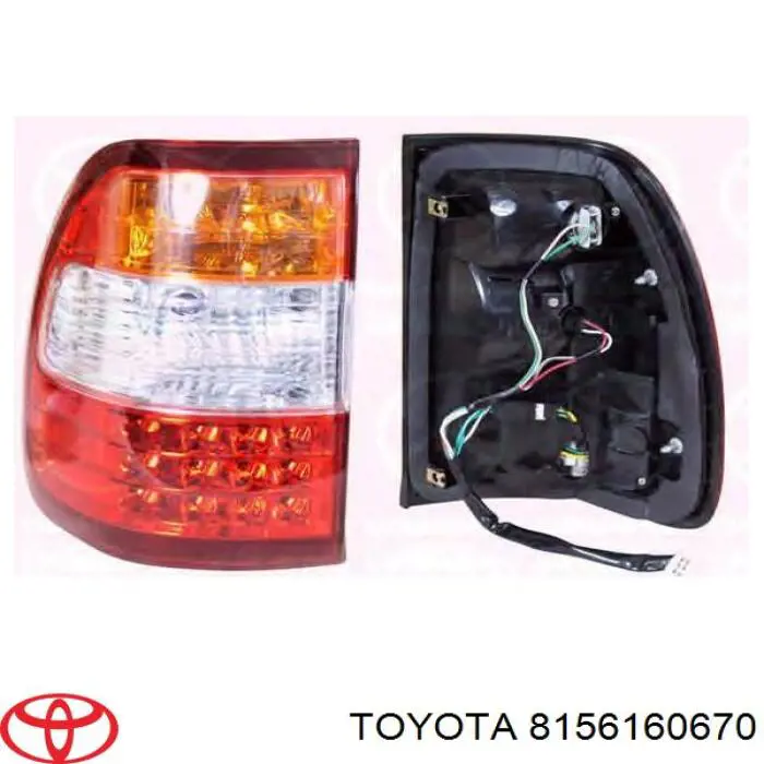 Ліхтар задній лівий, зовнішній 8156060670 Toyota