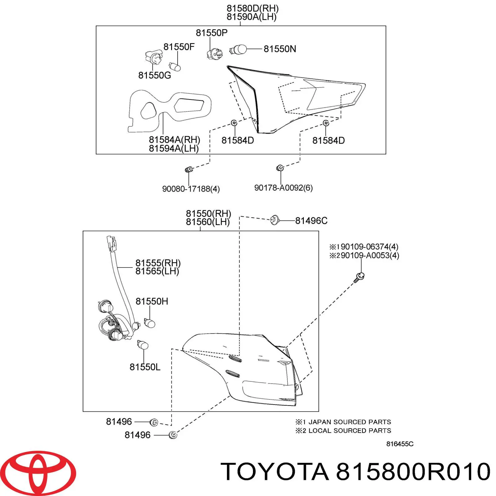 815800R010 Toyota 