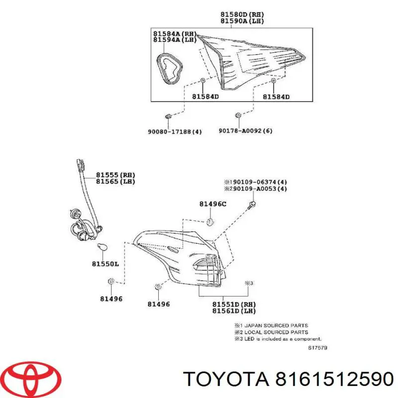 Цоколь (патрон) лампочки покажчика поворотів Toyota RAV4 2 (XA2) (Тойота Рав4)
