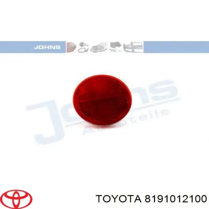 Купити 8191012100 Toyota Катафот (відбивач) заднього бампера
