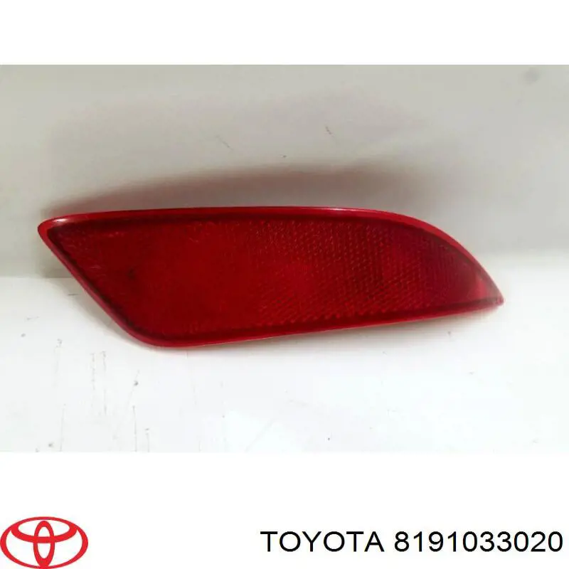 8191033020 Toyota катафот (відбивач заднього бампера, правий)