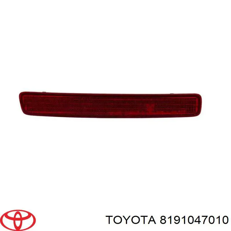 Правий катафот заднього бампера Toyota 8191047010 ціна, від 14.85 USD