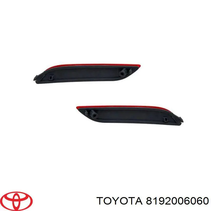 8192033020 Toyota катафот (відбивач заднього бампера, лівий)