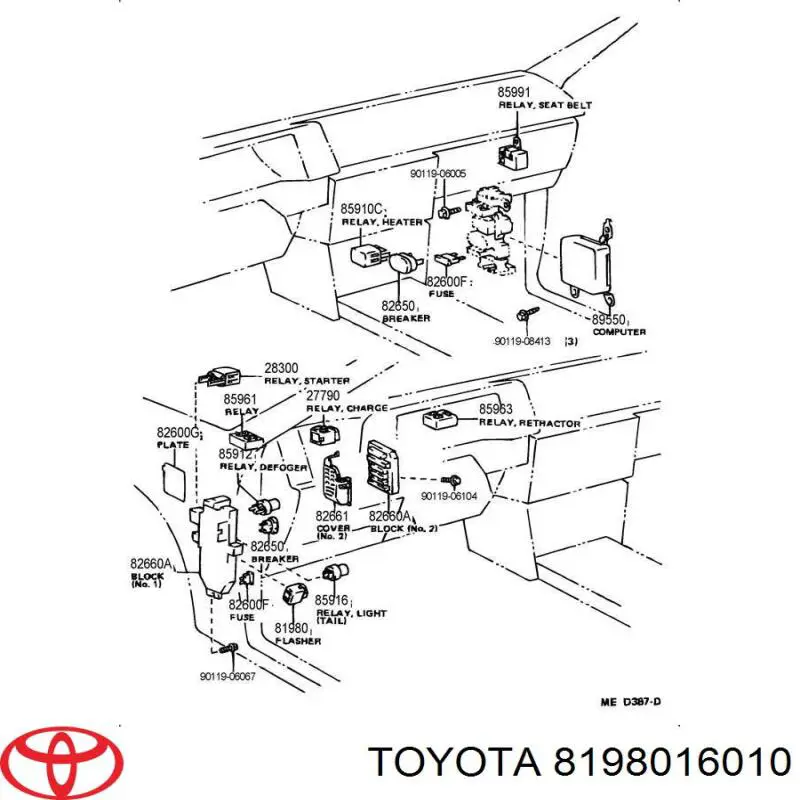  Toyota 8198016010
