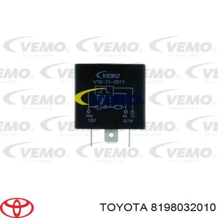 Реле поворотників Toyota 8198032010